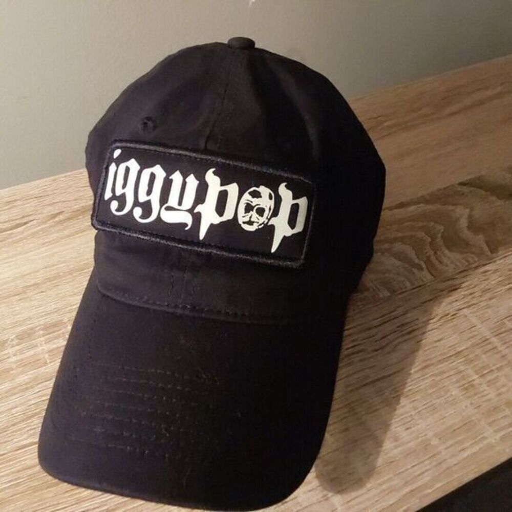 New IGGYPOP Bio-Domes Men's Puffy Patch‎ Logo Baseball Cap Fitted Black